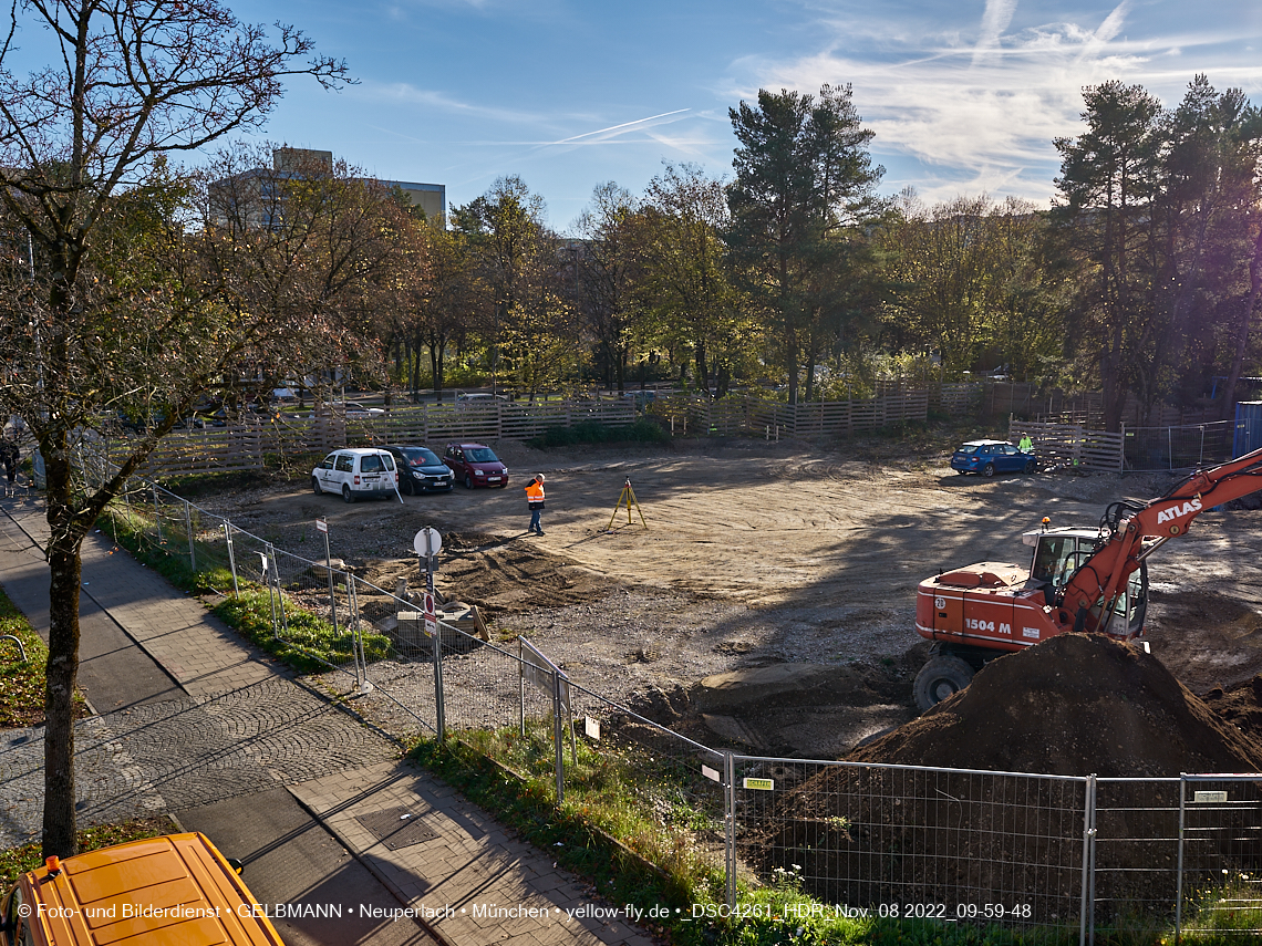 08.11.2022 - Baustelle an der Quiddestraße Haus für Kinder in Neuperlach